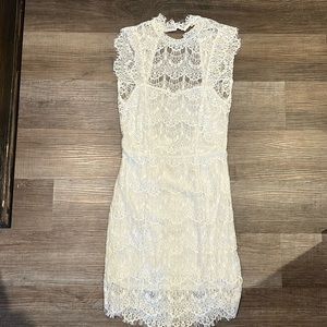 Free people white backless midi dress